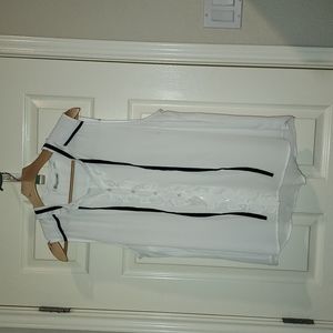 Sleeveless tuxedo ruffled blouse